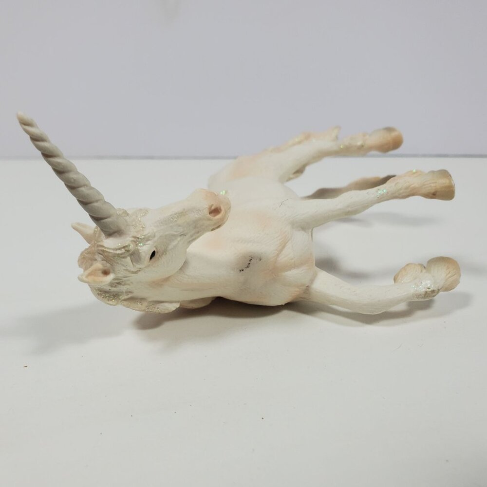 2004 Schleich White Unicorn Glitter Sparkle Mane And Tail Figurine 4 Inches - Picture 15 of 15